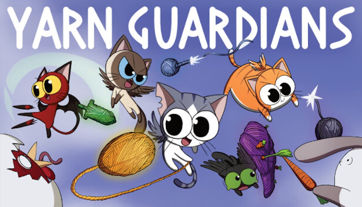 yarn guardians is an action-packed 2d adventure game demo where a flying cat fight with magical yarn on linux mac windows pc